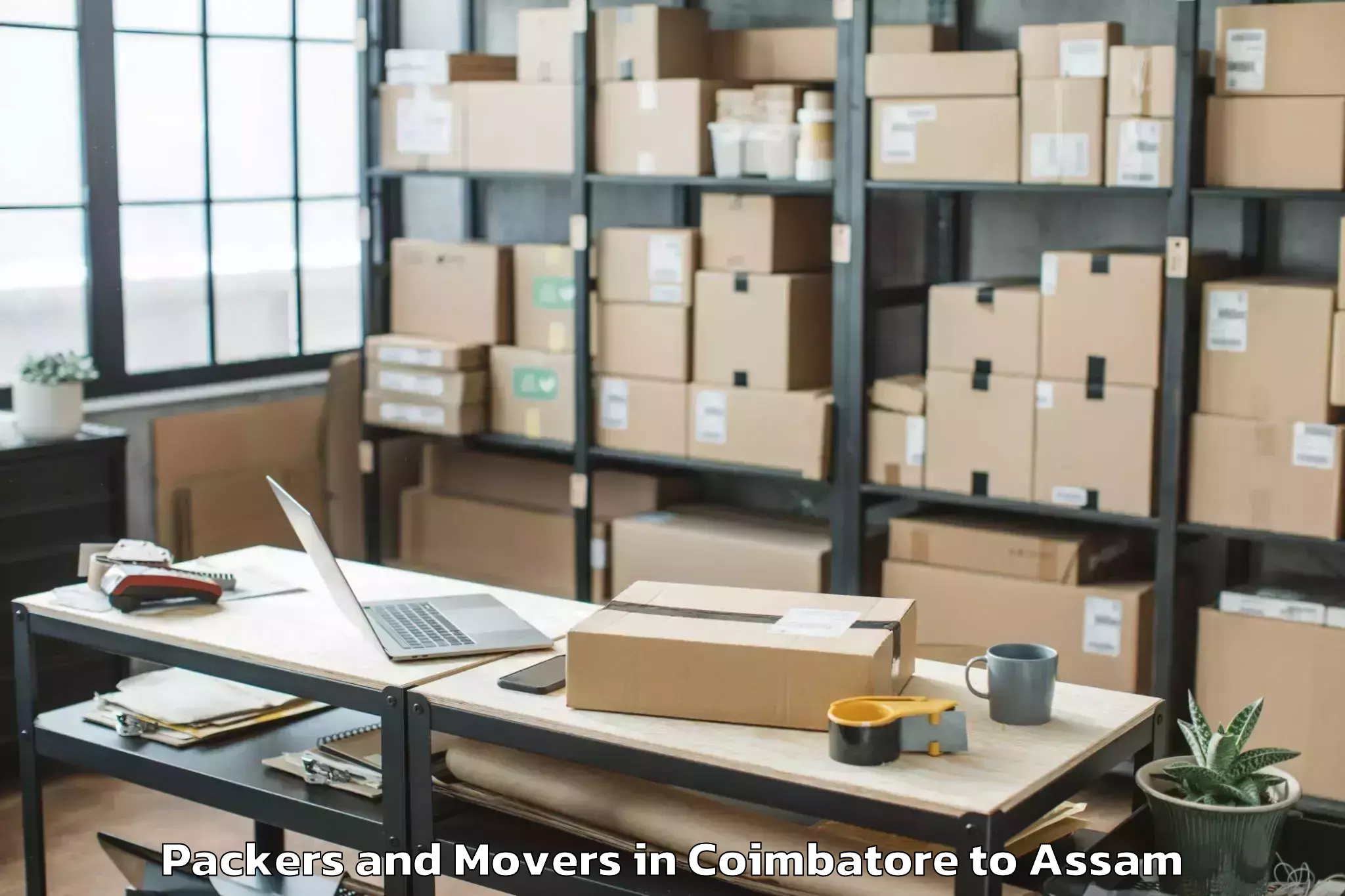 Book Coimbatore to Dhing Packers And Movers